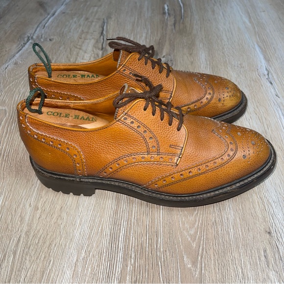 Itshide Brouge Oxfords Men’s Commando Style Chunky Sole Made In England Brown - Picture 2 of 15